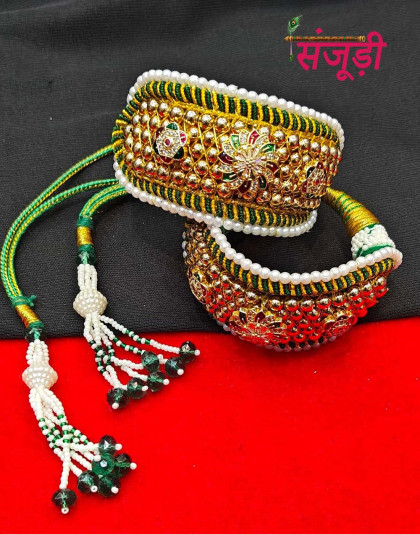 rajasthani puncha with triple pendant